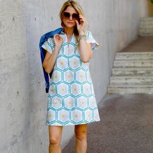 Brooke Wright Nancy Daisy Floral Shift Dress Sz XL